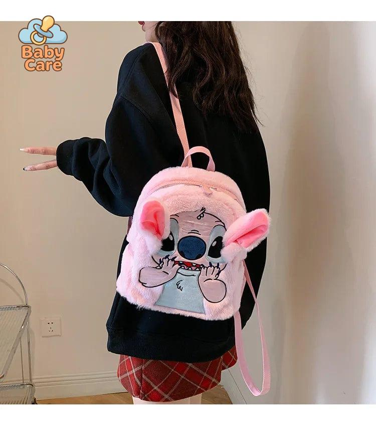 Cartable Stitch Kawaii en Peluche - vue de profil