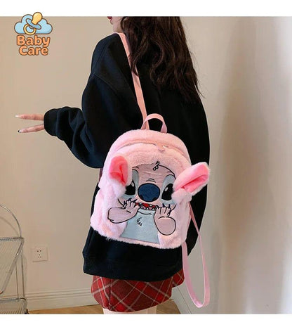 Cartable Stitch Kawaii en Peluche - vue de profil