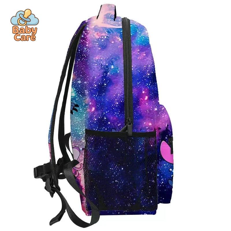 Cartable Stitch Galaxie Romantique - zoom sur la matière