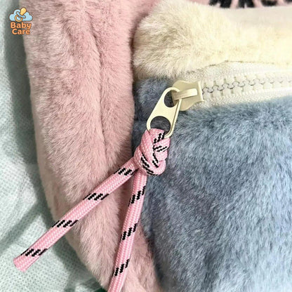 Cartable Stitch en Peluche Douce - zoom sur la matière