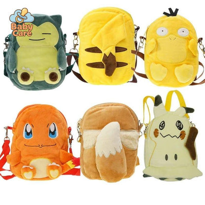 Cartable Pokemon Sac à Dos Peluche - vue de profil