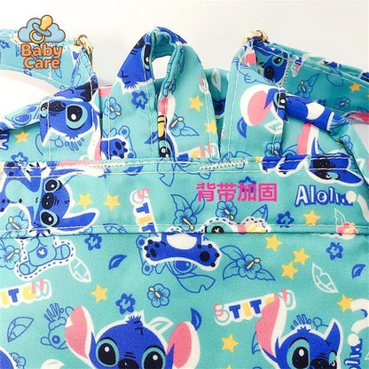 Cartable Stitch avec Poches de Rangement - zoom sur la matière