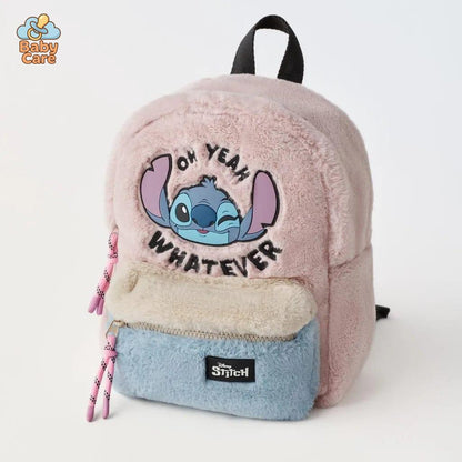 Cartable Stitch en Peluche Douce - vue de face