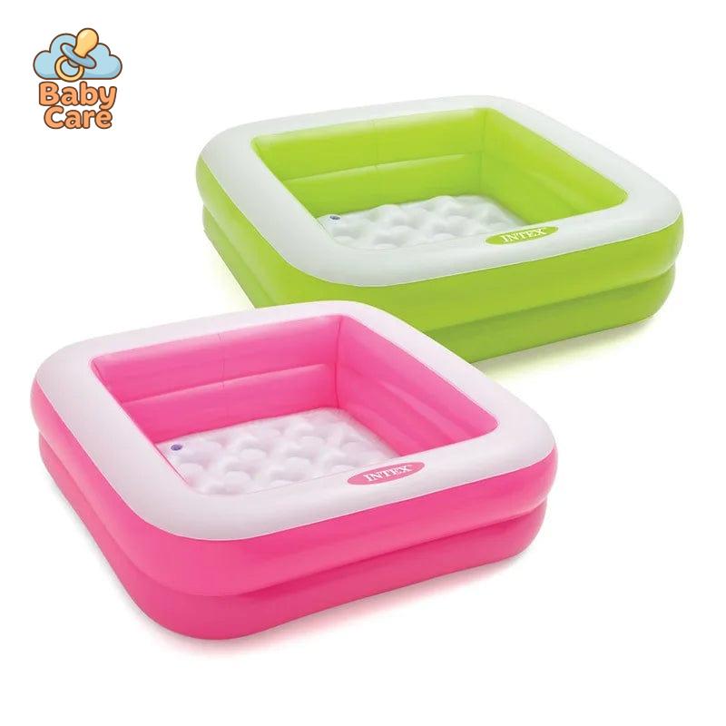 Piscine bébé et enfant gonflable carré confort - vue de profil
