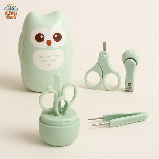 Trousse de soin bébé boite hibou - vue de face