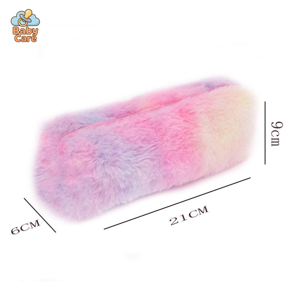 Trousse kawaii colorée en peluche - packaging du produit