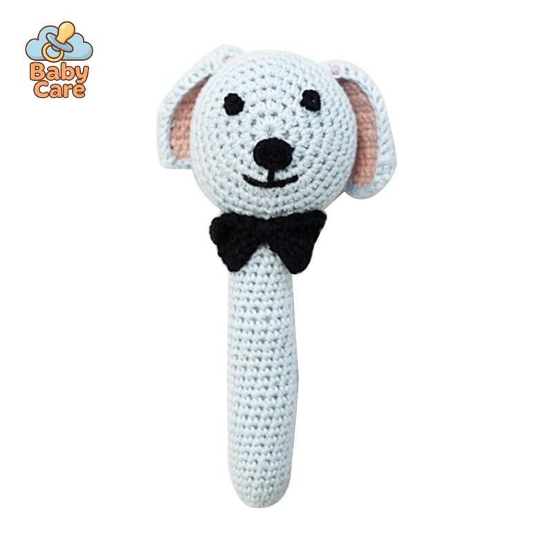 Hochet Chien en Coton Tricoté - utilisation en situation